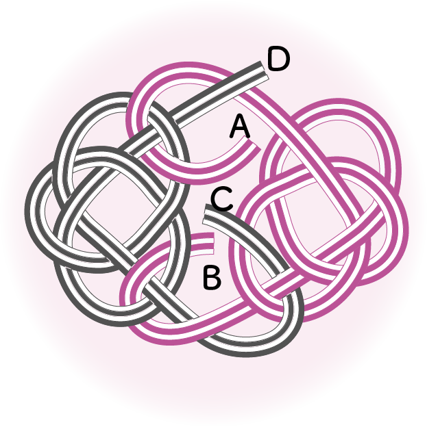 「あじさい結び」の作り方４のイラスト