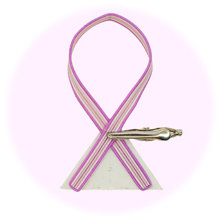 リボンの輪を作る